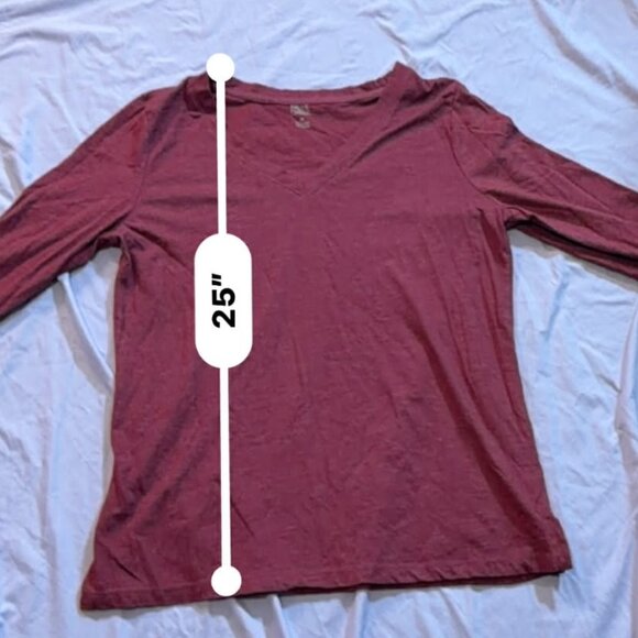 Bundle of FOUR Falls Creek brand Long Sleeve Vneck basic tops SIZE MEDIUM - Picture 12 of 13